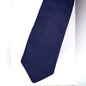 Navy Blue Flower Patterned Tie